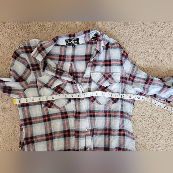 Sam Edelman M Plaid Button-Up Women's Top - Picture 4 of 6
